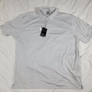 Callaway Opti Dri Mens XXL Bright White Polo Shirt Moisture Wicking Golf Apparel